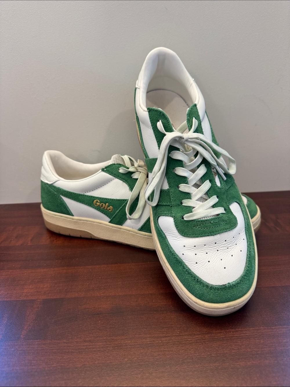 Gola Men's Low-Top Sneakers in White and Green